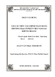Luận văn Thạc sĩ Kinh tế: Tái cấu trúc tài chính ngân hàng thương mại cổ phần Việt Nam sau khủng hoảng