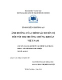 Luận văn Thạc sĩ Kinh tế: Ảnh hưởng của chính sách tiền tệ đối với thị trường chứng khoán Việt Nam