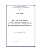 Luận văn Thạc sĩ Kinh tế: Thiết lập hệ thống tài khoản và báo cáo tài chính trong điều kiện áp dụng chuẩn mực kế toán công quốc tế vào đơn vị hành chính sự nghiệp tại Việt Nam