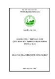 Luận văn Thạc sĩ Kinh tế nông nghiệp: Giải pháp phát triển sản phẩm quýt hàng hóa tại huyện Bạch Thông, tỉnh Bắc Kạn