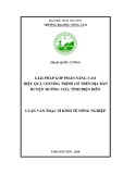 Luận văn Thạc sĩ Kinh tế nông nghiệp: Giải pháp góp phần nâng cao hiệu quả chương trình 135 trên địa bàn huyện Mường Chà, tỉnh Điện Biên