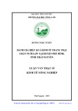 Luận văn Thạc sĩ Kinh tế nông nghiệp: Đánh giá hiệu quả kinh tế trang trại chăn nuôi lợn tại huyện Phú Bình, tỉnh Thái Nguyên