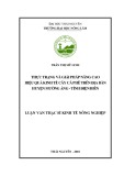 Luận văn Thạc sĩ Kinh tế nông nghiệp: Thực trạng và giải pháp nâng cao hiệu quả kinh tế cây cà phê trên địa bàn huyện Mường Ảng - tỉnh Điện Biên