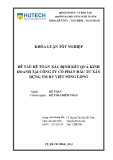 Khoá luận tốt nghiệp: Kế toán xác định kết quả kinh doanh tại Công ty Cổ phần Đầu tư xây dựng TM DV Việt Song Long
