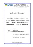Khoá luận tốt nghiệp: Quy trình kiểm toán khoản mục nợ phải thu khách hàng trong kiểm toán báo cáo tài chính do công ty TNHH Kiểm toán Việt Úc thực hiện