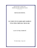 Luận văn Thạc sĩ Kinh tế: Các nhân tố tác động đến nghèo ở vùng nông thôn Bắc Trung Bộ