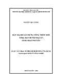 Luận văn Thạc sĩ theo định hướng ứng dụng: Đẩy mạnh xây dựng nông thôn mới ở địa bàn huyện Đại Từ, tỉnh Thái Nguyên