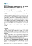 Đánh giá tài nguyên khí hậu nông nghiệp và tác động đến sinh kế trồng trọt vùng đồng bằng ven biển Bắc Trung Bộ