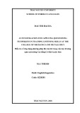 Master thesis English linguistics: An investigation into applying questioning techniques in teaching listening skills at the college of Mechanics and metallurgy