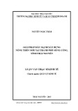 Luận văn Thạc sĩ Kinh tế: Giải pháp đẩy mạnh xây dựng nông thôn mới tại thành phố Sông Công, tỉnh Thái Nguyên
