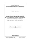 Luận văn Thạc sĩ Kinh tế: Nâng cao hiệu quả tín dụng trung và dài hạn tại Ngân hàng thương mại cổ phần Công thương Việt Nam - Chi nhánh Lê Chân, Hải Phòng