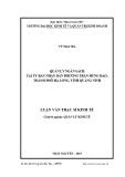Luận văn Thạc sĩ Kinh tế: Quản lý ngân sách tại UBND phường Trần Hưng Đạo, thành phố Hạ Long, tỉnh Quảng Ninh