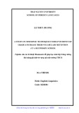 Master thesis English linguistics: A study on mnemonic techniques to help students of grade 6 increase their vocabulary retention at a secondary school