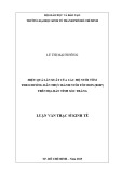 Luận văn Thạc sĩ Kinh tế: Hiệu quả sản xuất của các hộ nuôi tôm theo hướng dẫn thực hành nuôi tốt hơn (BMP) trên địa bàn tỉnh Sóc Trăng