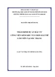 Luận văn Thạc sĩ Chính sách công: Thẩm định dự án đầu tư công viên kèm khu vui chơi giải trí lâm viên tại Sóc Trăng