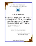 Luận văn Thạc sĩ Kinh tế: Đánh giá hiệu quả kỹ thuật nuôi bò sữa của hộ gia đình người Khmer tại huyện Trần Đề, tỉnh Sóc Trăng