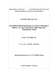 Luận văn Thạc sĩ: Giải pháp nhằm đảm bảo an toàn cho hoạt động các Quỹ tín dụng trên địa bàn tỉnh Đồng Tháp