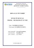 Khoá luận tốt nghiệp: Rủi ro tín dụng tại VPBank – chi nhánh Lê Văn Việt