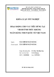 Khoá luận tốt nghiệp: Hoạt động cho vay tiêu dùng tại VIB Huỳnh Thúc Kháng Ngân hàng TMCP Quốc Tế Việt Nam