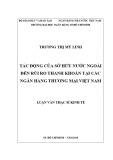 Luận văn Thạc sĩ Kinh tế: Tác động của sở hữu nước ngoài đến rủi ro thanh khoản tại các Ngân hàng thương mại Việt Nam