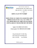 Khoá luận tốt nghiệp: Phân tích các nhân tố ảnh hưởng đến chính sách cổ tức của các công ty tài chính niêm yết trên Sở giao dịch chứng khoán thành phố Hồ Chí Minh