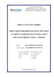 Khoá luận tốt nghiệp: Phân tích tình hình tín dụng tín chấp cá nhân tại hội sở Ngân hàng TMCP Việt Nam Thịnh Vượng - VPBank