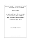 Luận văn Thạc sĩ Kinh tế: Hệ thống xếp hạng tín dụng nội bộ của Ngân hàng Nông Nghiệp và Phát Triển Nông Thôn Việt Nam – chi nhánh Bình Thuận