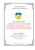 Luận văn Thạc sĩ: Nghiên cứu các yếu tố ảnh hưởng đến việc lựa chọn mua rau an toàn của người dân thành phố Hồ Chí Minh