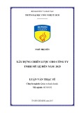 Luận văn Thạc sĩ: Xây dựng chiến lược cho Công ty TNHH Mỹ Lệ đến năm 2025