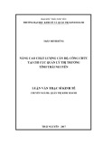 Luận văn Thạc sĩ Kinh tế: Nâng cao chất lượng cán bộ, công chức tại Chi cục Quản lý thị trường tỉnh Thái Nguyên