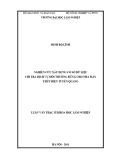 Luận văn Thạc sĩ Khoa học lâm nghiệp: Nghiên cứu xây dựng cơ sở dữ liệu chi trả dịch vụ môi trường rừng cho Nhà máy thủy điện Tuyên Quang