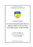 Luận văn Thạc sĩ: Các yếu tố ảnh hưởng đến công tác kiểm tra thuế tại Chi cục thuế quận Bình Thạnh – TP. Hồ Chí Minh