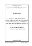 Luận văn Thạc sĩ Kinh tế: Nâng cao vai trò của Hệ thống quản lý chất lượng theo tiêu chuẩn quốc tế ISO 9001:2008 tại Ngân hàng TMCP Đầu tư và Phát triển Việt Nam, chi nhánh Thái Nguyên