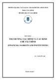 Bài giảng Thị trường tài chính và các định chế tài chính - Ngô Sĩ Nam