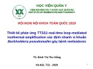 Bài giảng Thiết kế phản ứng TTSS1-real-time loop-mediated isothermal amplification xác định nhanh vi khuẩn Burkholderia pseudomallei gây bệnh melioidosis - TS. Đinh Thị Thu Hằng