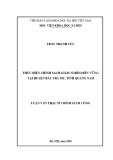 Luận văn Thạc sĩ Chính sách công: Thực hiện chính sách giảm  nghèo bền vững tại huyện Bắc Trà My, tỉnh Quảng Nam