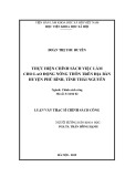 Luận văn Thạc sĩ Chính sách công: Thực hiện chính sách việc làm cho lao động nông thôn trên địa bàn huyện Phú Bình, tỉnh Thái Nguyên