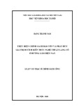 Luận văn Thạc sĩ Chính sách công: Thực hiện chính sách bảo tồn và phát huy giá trị di tích kiến trúc nghệ thuật làng cổ ở Đường Lâm hiện nay