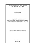 Luận văn Thạc sĩ Chính sách công: Thực hiện chính sách phát triển cán bộ Đoàn chuyên trách cấp xã trên địa bàn tỉnh Quảng Nam