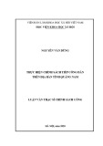 Luận văn Thạc sĩ Chính sách công: Thực hiện chính sách tiếp công dân trên địa bàn tỉnh Quảng Nam