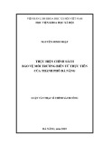 Luận văn Thạc sĩ Chính sách công: Thực hiện chính sách bảo vệ môi trường biển từ thực tiễn của thành phố Đà Nẵng