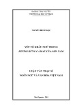 Luận văn Thạc sĩ Ngôn ngữ và Văn hóa Việt Nam: Yếu tố khẩu ngữ trong Hương rừng Cà Mau của Sơn Nam