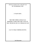 Luận văn Thạc sĩ Chính sách công: Thực hiện chính sách đào tạo, bồi dưỡng cán bộ, công chức cấp xã từ thực tiễn huyện Sơn Tây, tỉnh Quảng Ngãi