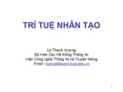 Bài giảng Trí tuệ nhân tạo - Lê Thanh Hương