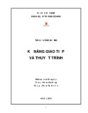 Bài giảng Kỹ năng giao tiếp và thuyết trình - Tiến sĩ Phạm Văn Hồng