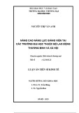 Luận án Tiến sĩ Kinh tế: Nâng cao năng lực giảng viên tại các trường đại học thuộc Bộ Lao động - Thương binh và Xã hội