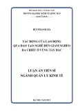 Luận án Tiến sĩ Quản lý kinh tế: Tác động của lao động qua đào tạo nghề đến giảm nghèo đa chiều ở vùng Tây Bắc