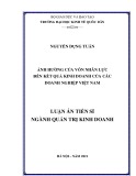 Luận án Tiến sĩ Quản trị kinh doanh: Ảnh hưởng của vốn nhân lực đến kết quả kinh doanh của các doanh nghiệp Việt Nam