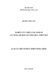 Luận án Tiến sĩ Phát triển nông thôn: Nghiên cứu chiến lược sinh kế của nông hộ miền núi tỉnh Thừa Thiên Huế