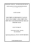 Luận văn Thạc sĩ Tài chính ngân hàng: Phát triển sản phẩm dịch vụ tại Ngân hàng Nông nghiệp và Phát triển Nông thôn Việt Nam - Chi nhánh huyện Chợ Gạo - Tỉnh Tiền Giang